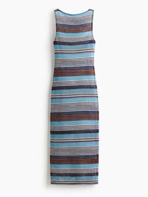 H&M Dress Long Knit Yarn Multicolor Size L New