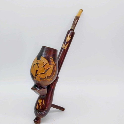 Vintage wooden pipe souvenir from Switzerland - Stein am Rhein