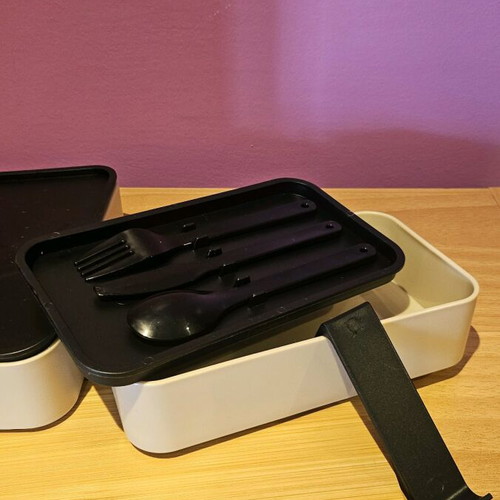 Bamboo lunchbox TerraNova new with two levels and bamboo lid