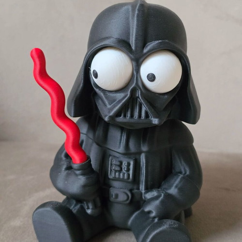 Goofy Lord Darth Vader figure with movable eyes, Star Wars