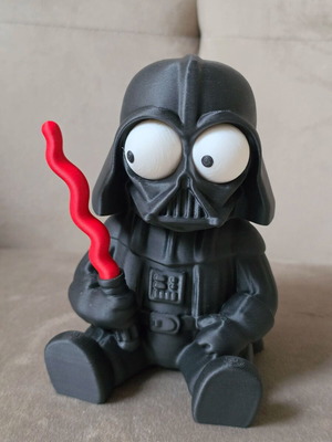 Goofy Lord Darth Vader figure with movable eyes, Star Wars
