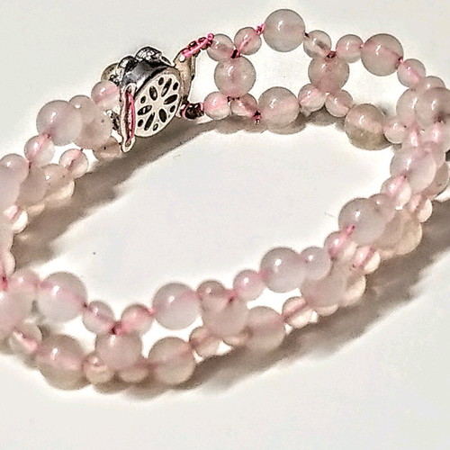 Rose Quartz Bracelet new handmade 19 cm