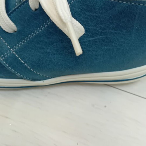 Children's leather boots like new, blue size 24
