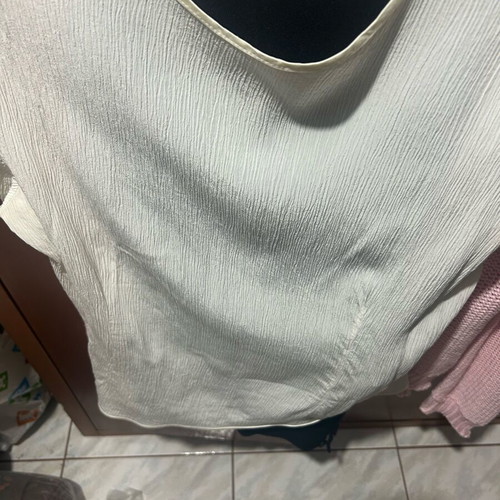 Rococo blouse crepe fabric medium size like new, white
