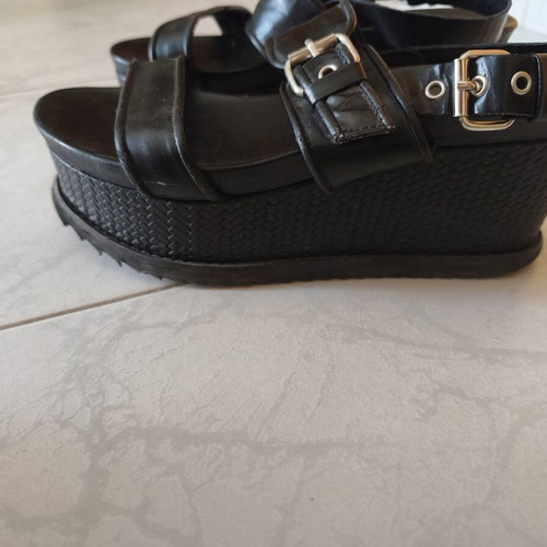 Makris black flatform sandals size 37 used