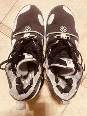 Adidas shoes like new, black and white, size US 13 / EU 48
