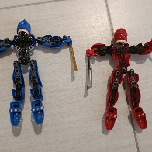 Lego Ninjago Kaj Skybound 21cm and Jay 19cm figures like new