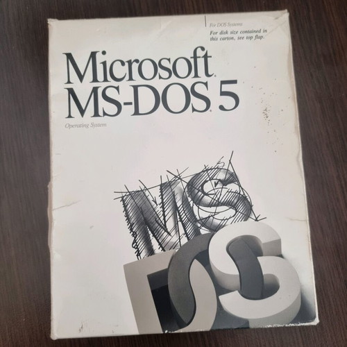MS-DOS V.5.0 collectible box used with 3 diskettes