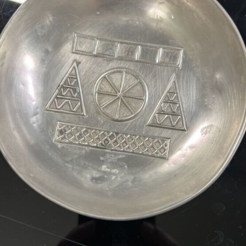Silver bowl 925 stamped vintage, 13 cm diameter
