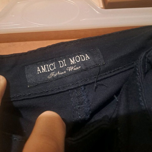 Dark blue pants used, size 44, slim fit