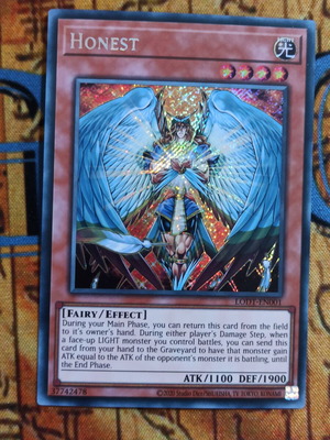Honest Secret Rare Yu-Gi-Oh! Effect Monster card like new