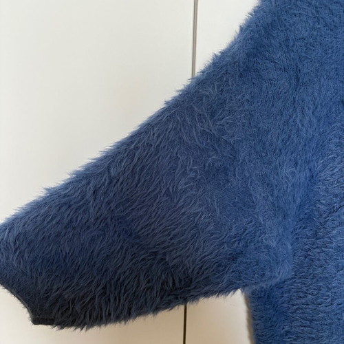 Bershka oversized fluffy sweater blue in excellent condition