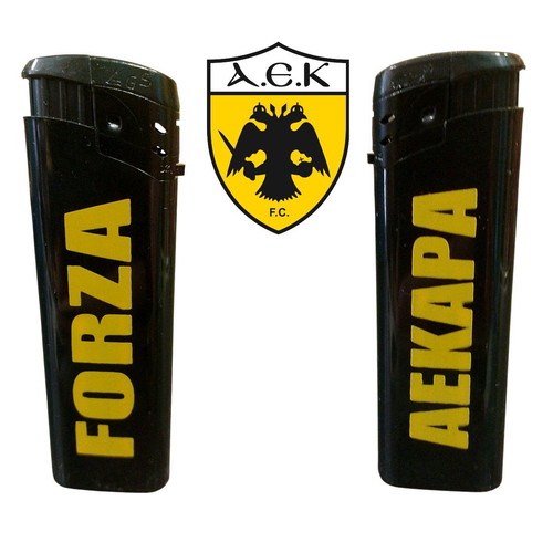 AEK lighter set new yellow and black
