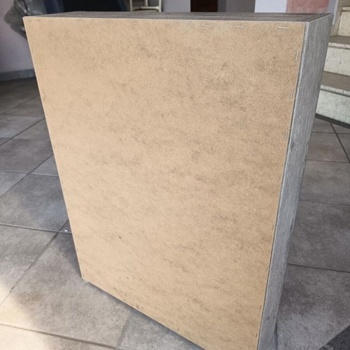 Bathroom mirror cabinet with 2 doors, 65x49x15 cm
