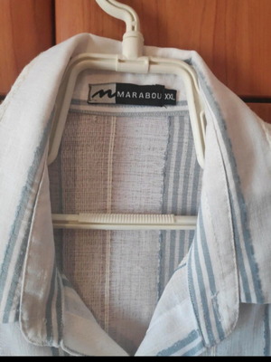 Men's shirt XXL white and turquoise like new