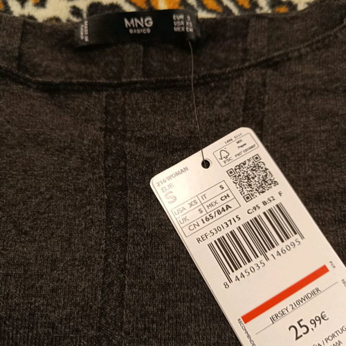 Mango women's blouse new, graphite color, size 38