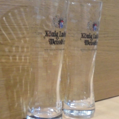 Konig Ludwig beer set of two promotional glasses 300ml like new