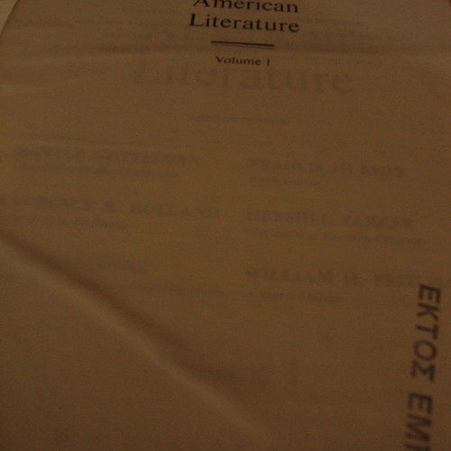 The Norton Anthology of American Literature used, volume 1