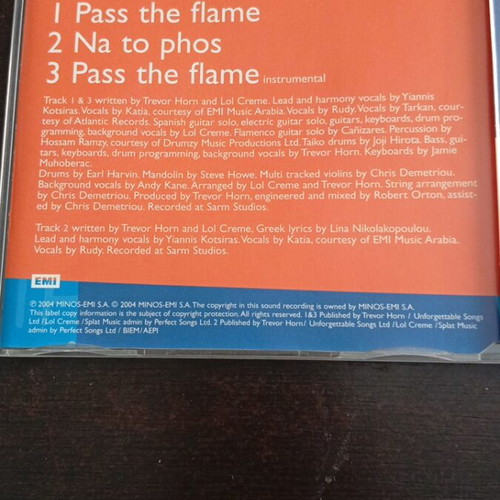 Pass the flame CD single like new