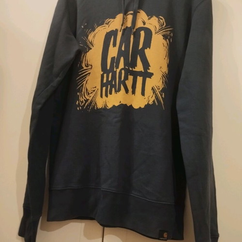 Carhartt Wip men's hoodie small, like new, blue and yellow