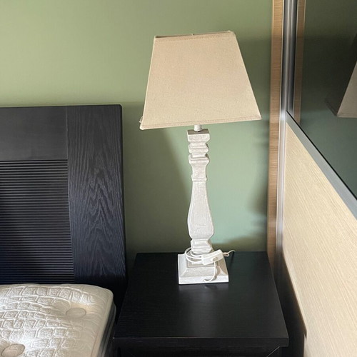 Bedroom set with mattress and storage used