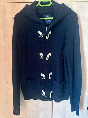 Knitted men's cardigan used blue size XL