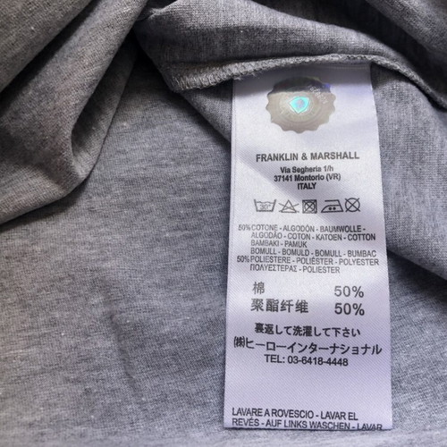 Franklin & Marshall T-shirt new men's gray cotton M