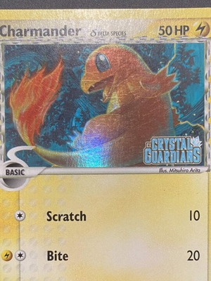 Charmander Crystal Guardians Pokemon card