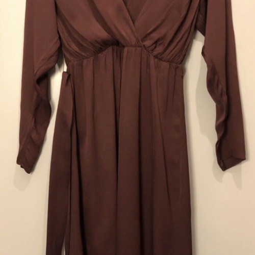 Massimo Dutti long dress 100% viscose, new, size XS/S, burgundy