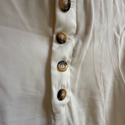 Zara wide high-waisted cream white pants new