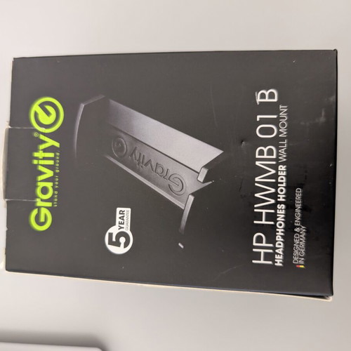 Gravity HP HWMB 01 B wall-mounted headphone holder like new, black