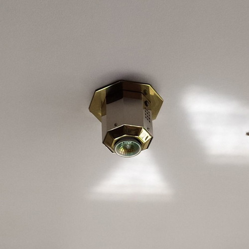 Spotlights gold hexagonal new exhibition piece