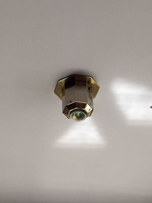 Spotlights gold hexagonal new exhibition piece
