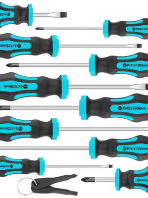 Magnetic screwdriver set new, 12 pieces