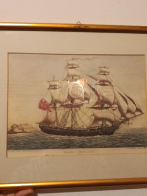 Lykourgos Kogevinas The Ships of the Struggle, two framed prints 1938