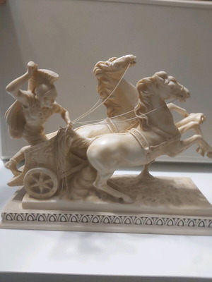 Vintage statue Roman soldier by A.Santini used