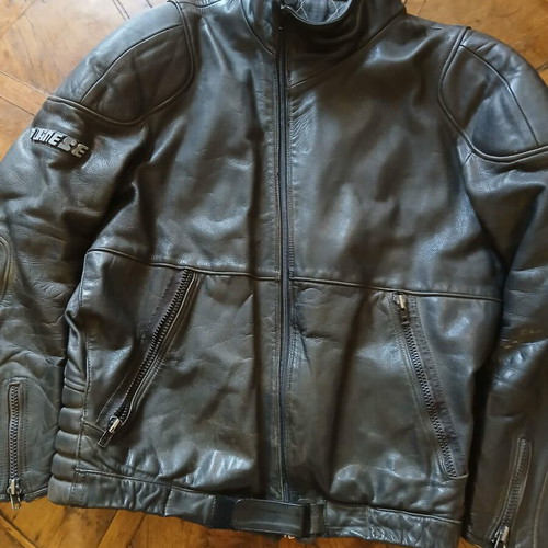 Dainese leather motorcycle jacket used, size XL without protectors
