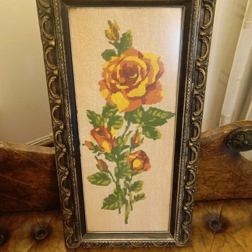 Vintage embroidered gobelin painting 55×28.5 like new