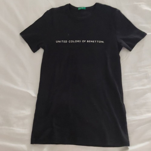 Benetton black summer t-shirt, size L