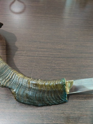 Cretan handmade knife with natural horn handle N3 new