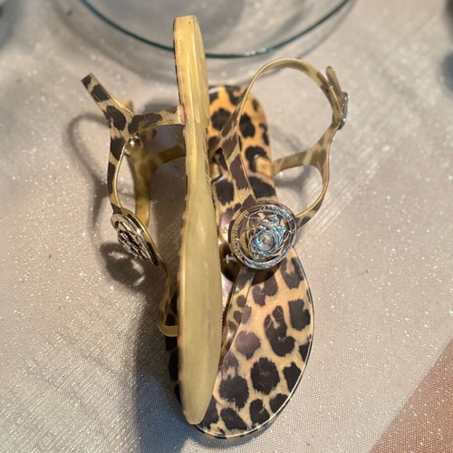 Guess Leopard Sandals with Decorative Detail Size 39 Like New