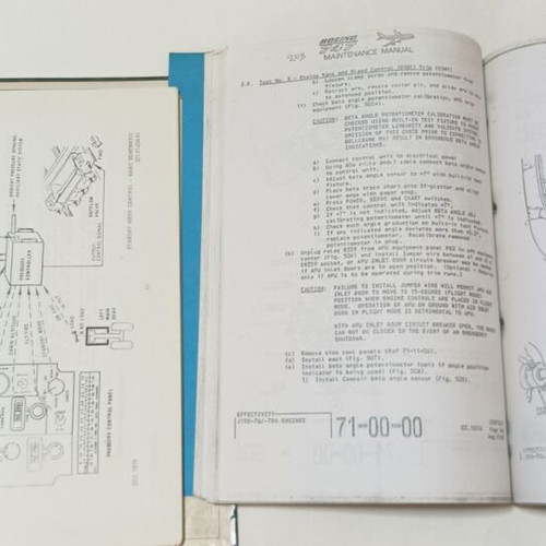 Olympic Airways training folders used, Boeing 737 & 747 aircraft