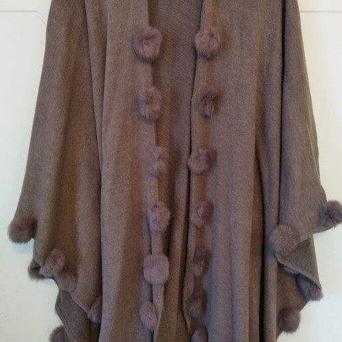 Cape brown like new knee-length Celestino