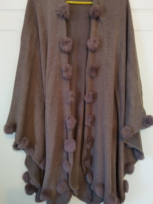 Cape brown like new knee-length Celestino