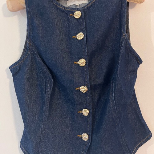 Zara denim vest, new, size S