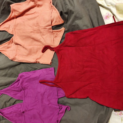 T-shirts pack of 3, red and pink, size S