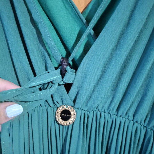 Lynne long green dress new, evening style