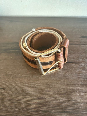 Brown suede unisex belt used