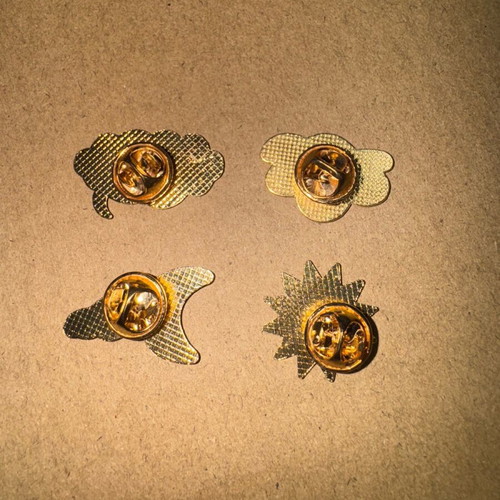 Metal pins new, set of 4 pieces
