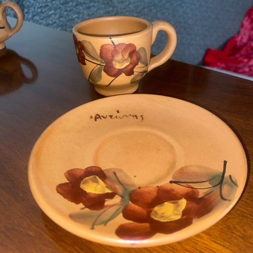 Clay coffee cups like new, set of two